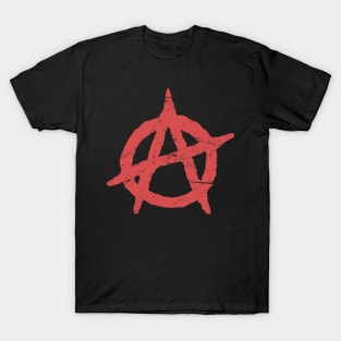 Distressed Punk Anarchy Symbol T-Shirt